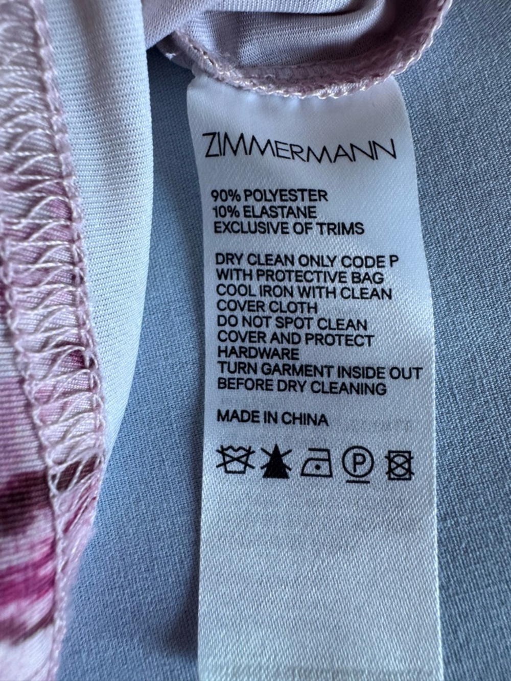 Zimmermann Wavelength Spliced Print Mini Dress Size AU 1 (US 4-6) Small. - Picture 16 of 16